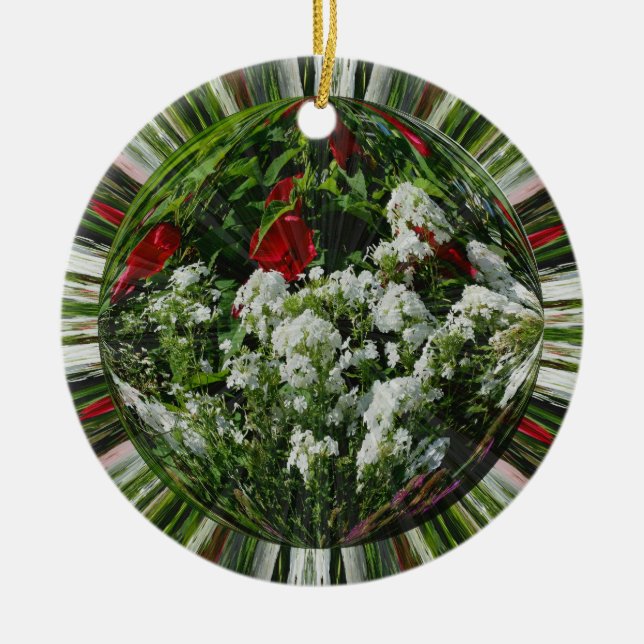 Summer Flower Garden Abstrakte Art Museum Keramik Ornament (Vorne)