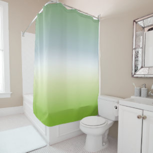 Summer Fresh Gradient Cool Blue Green Ombre  Duschvorhang