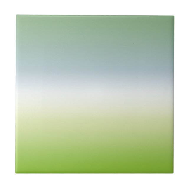 Summer Fresh Gradient Cool Blue Green Ombre Fliese (Vorderseite)