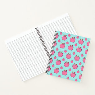 Summer Fresh Spiral Notebook von rosafarbenen Äpfe Notizbuch