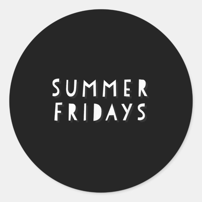 Summer Fridays Shirt Runder Aufkleber (Vorderseite)