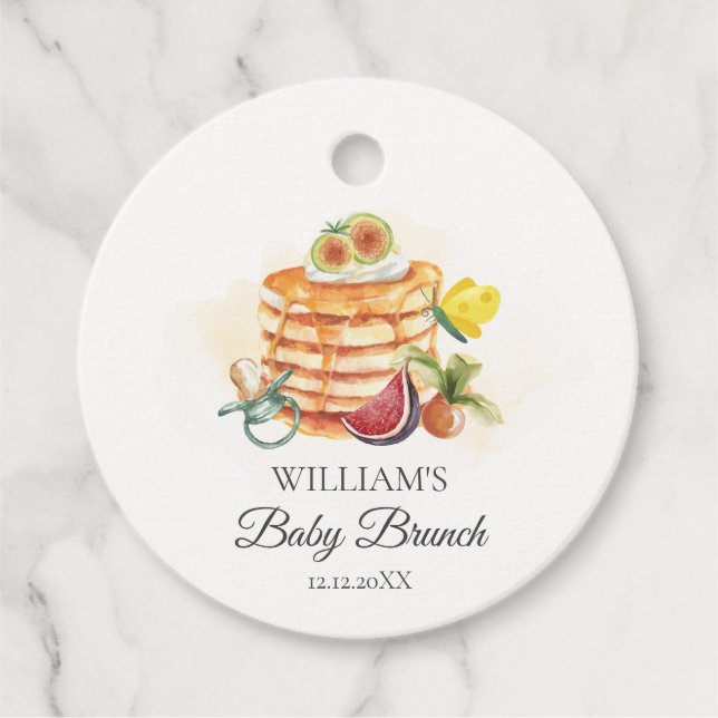 Summer Fruchtpancake Schnuller Brunch Babydusche Geschenkanhänger (Vorderseite)