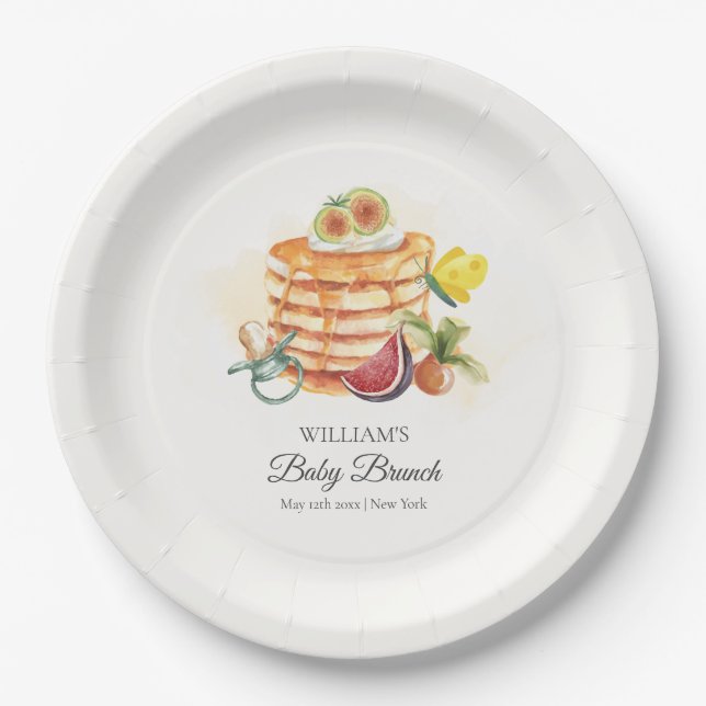 Summer Fruchtpancake Schnuller Brunch Babydusche Pappteller (Vorderseite)