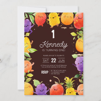 Summer Fruit Birthday Einladung