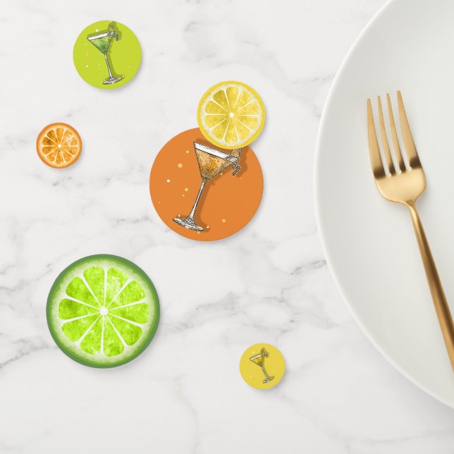 Summer Fruit Drinks Lemon, Limon, Orange ID537 Konfetti (Gruppe)