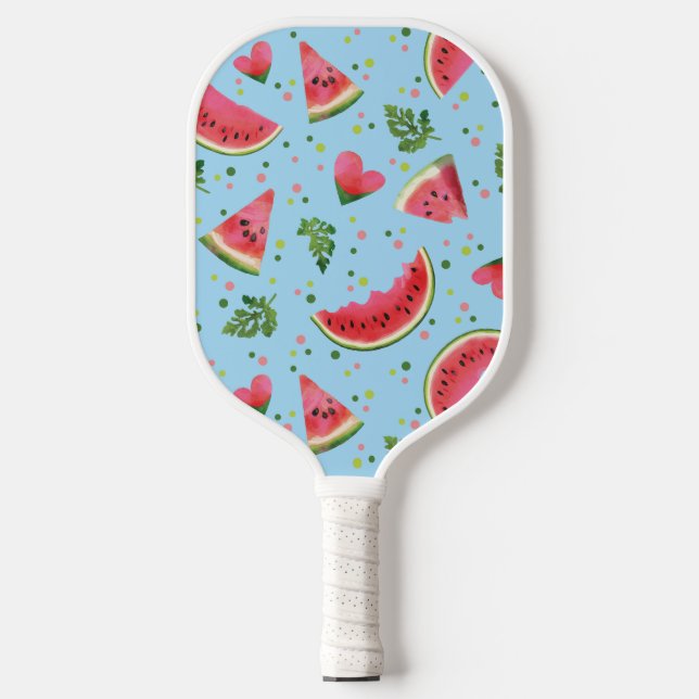 Summer Fruit Pattern Wassermelone Rote Vegetation Pickleball Schläger (Vorderseite)