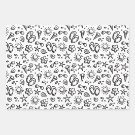 Summer Fun B&W Geschenkpapier Set