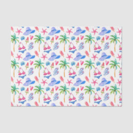 Summer Fun Bikini, Flip Flops, Palmen Seidenpapier