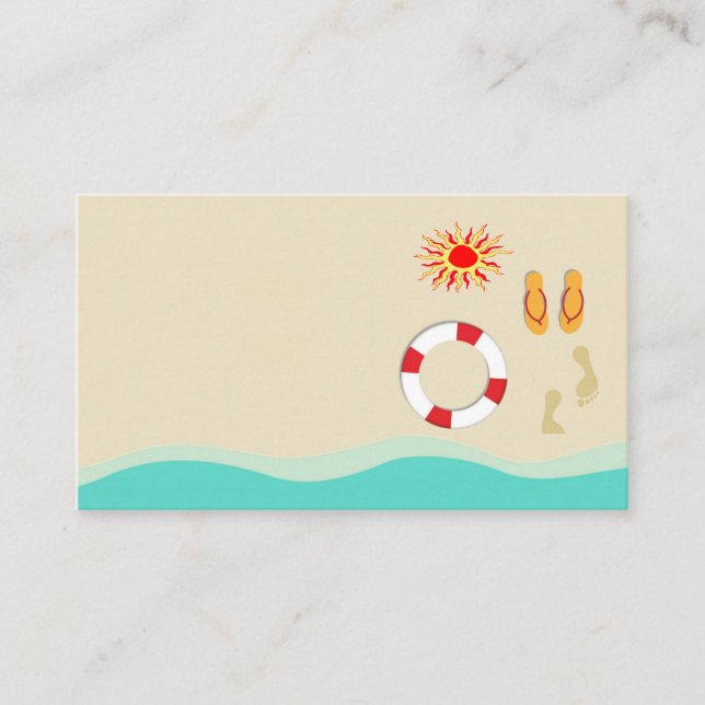 Summer Fun Business Card Visitenkarte (Vorderseite)