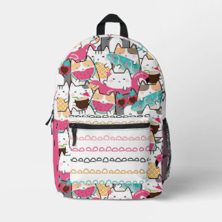 Summer Fun Cat Backpack Bedruckter Rucksack
