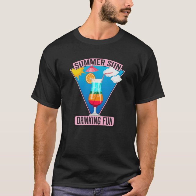 Summer Fun Drinking Fun Lazy Days At The Lake Pool T-Shirt (Vorderseite)