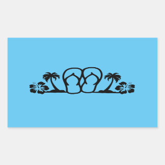 Summer Fun Flip Flops Palm Trees Stickers