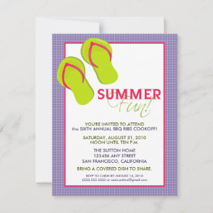 Summer Fun Picnic/GRILLEN Invitation (lila) Einladung