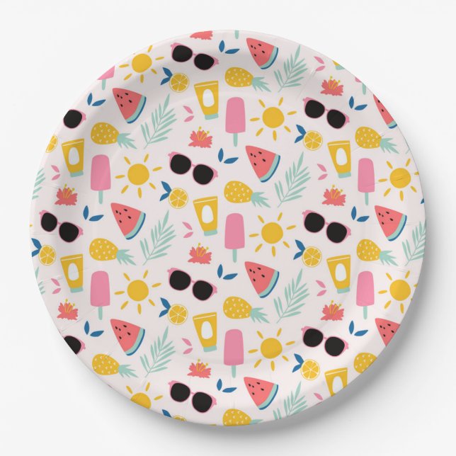 Summer Fun Pool Party Pappteller (Vorderseite)