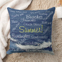 Summer Fun Redewendungen Beach Waves Reversible Kissen