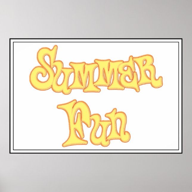 Summer Fun Text Design Poster (Vorne)