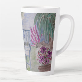 Summer Garden Bench Latte Tasse