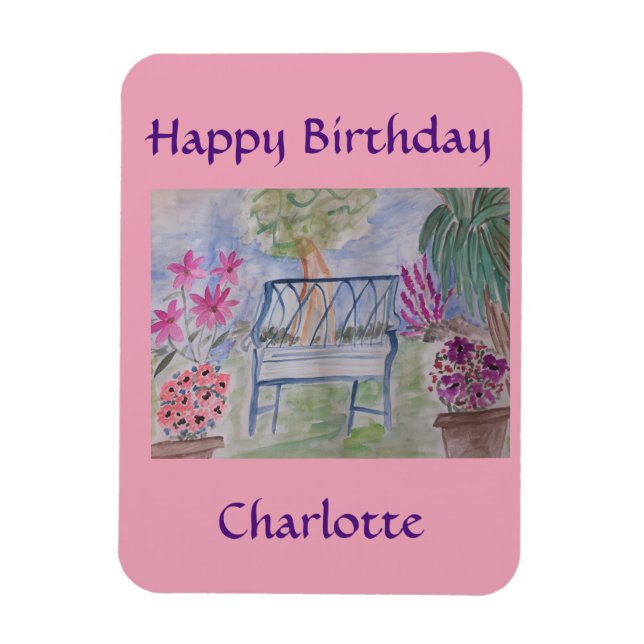 Summer Garden Bench Magnet (Vertikal)