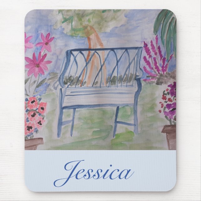 Summer Garden Bench Mousepad (Vorne)