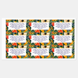 Summer Garden Blume Erdbeeren Custom Etiketten