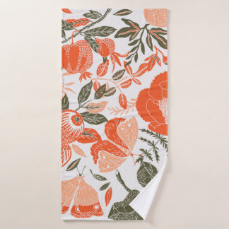 Summer Garden Deco Tile Badehandtuch