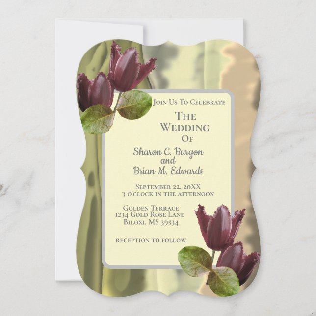 Summer Garden Floral Tulip Grüne Hochzeit (Vorderseite)