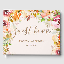 Summer Garden Floral Wedding Gästebuch