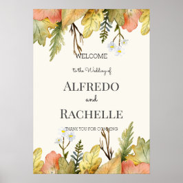 Summer Garden Floral Wedding Poster