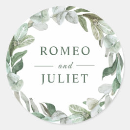 Summer Garden Floral Wedding Runder Aufkleber