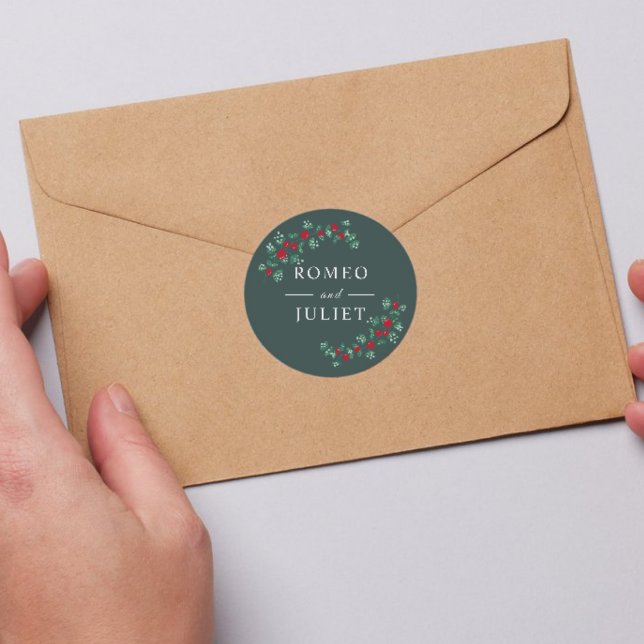 Summer Garden Floral Wedding Runder Aufkleber (Von Creator hochgeladen)