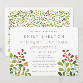 Summer Garden Floral Wedding Suite Einladung