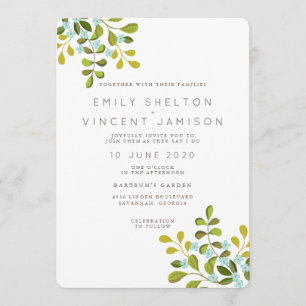 Summer Garden Floral Wedding Suite Einladung