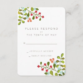 Summer Garden Floral Wedding Suite RSVP Card