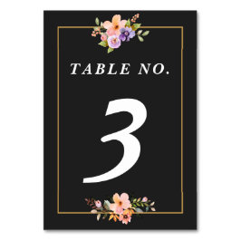 Summer Garden Floral Wedding Tischnummer