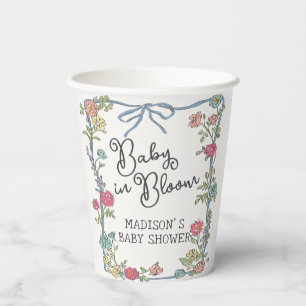 Summer Garden Party Bright Floral Baby Dusche Pappbecher