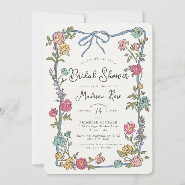 Summer Garden Party Bright Floral Brautparty (Vorderseite)