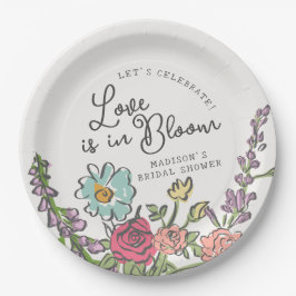 Summer Garden Party Bright Floral Brautparty Pappteller