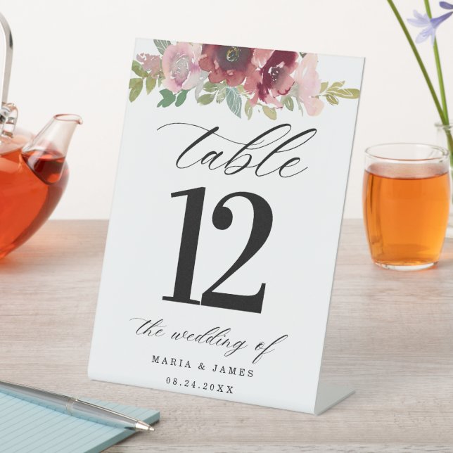 Summer Garden Tischnummer Sockelschild (In Situ)