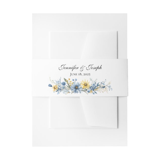 Summer Garden Wedding Einladungsbanderole (Vorderseite Beispiel)