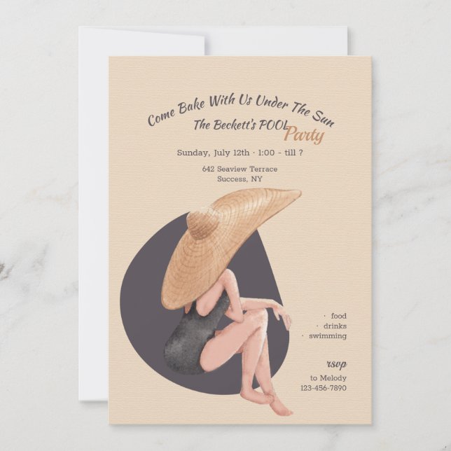 Summer Gefühl Einladung (Vorderseite)