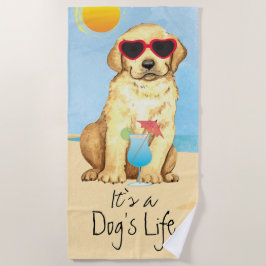 Summer Gelbe Labrador Beach Handtuch