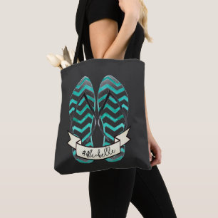 Summer Getaway Beach Flip Flops Personalisiert Tasche