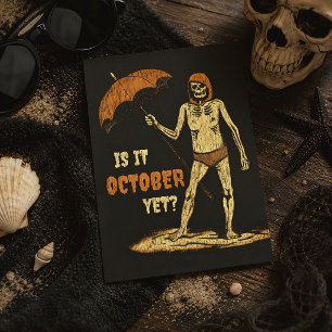 Summer Ghoul Skeleton am Strand Postkarte
