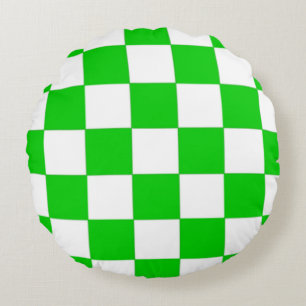 Summer Gingham Pillow Rundes Kissen