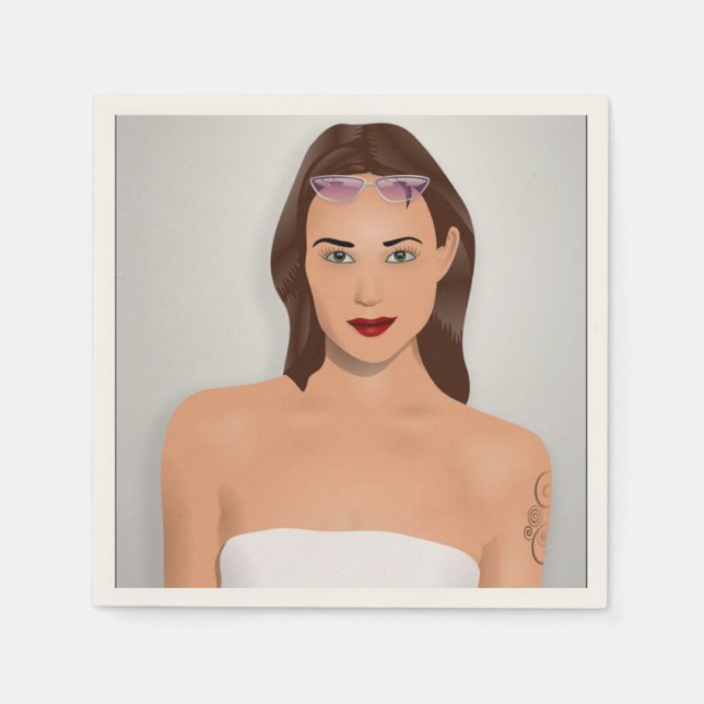 SUMMER GIRL SERVIETTE (Vorderseite)