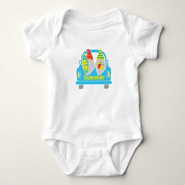 Summer Gnome Baby Strampler (Vorderseite)
