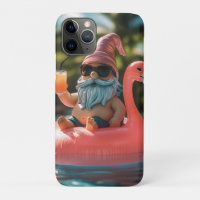 Summer Gnome in Sonnenbrille auf Flamingo Float