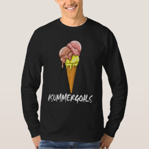 Summer Goals Women Ice Creme Liebe Party T-Shirt