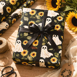 Summer Goth Geister und Sonnenblumen Spooky Geschenkpapier Set