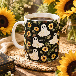 Summer Goth Geister und Sonnenblumen Spooky Kaffeetasse